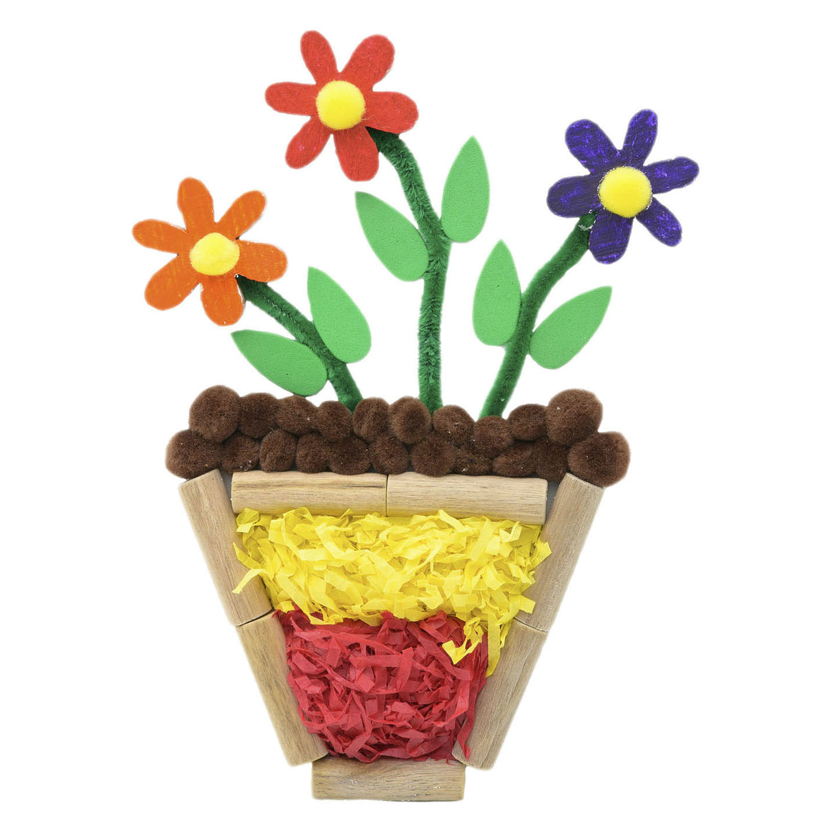 Colorations - Wooden Daisy Flowers Small, 20st.