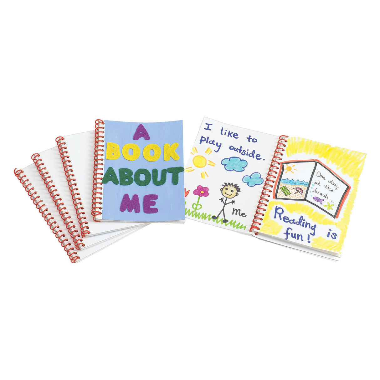 Colorations - Notebook Blanco with white cover, set of 24