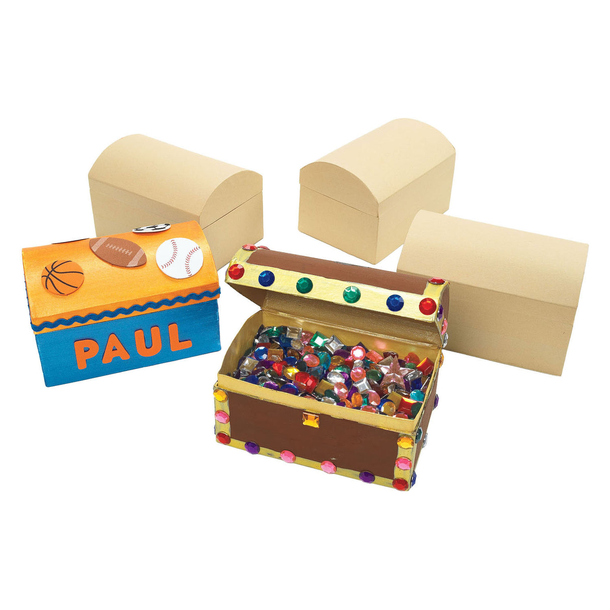 Colorations - Decorate your own treasure chest, set of 12