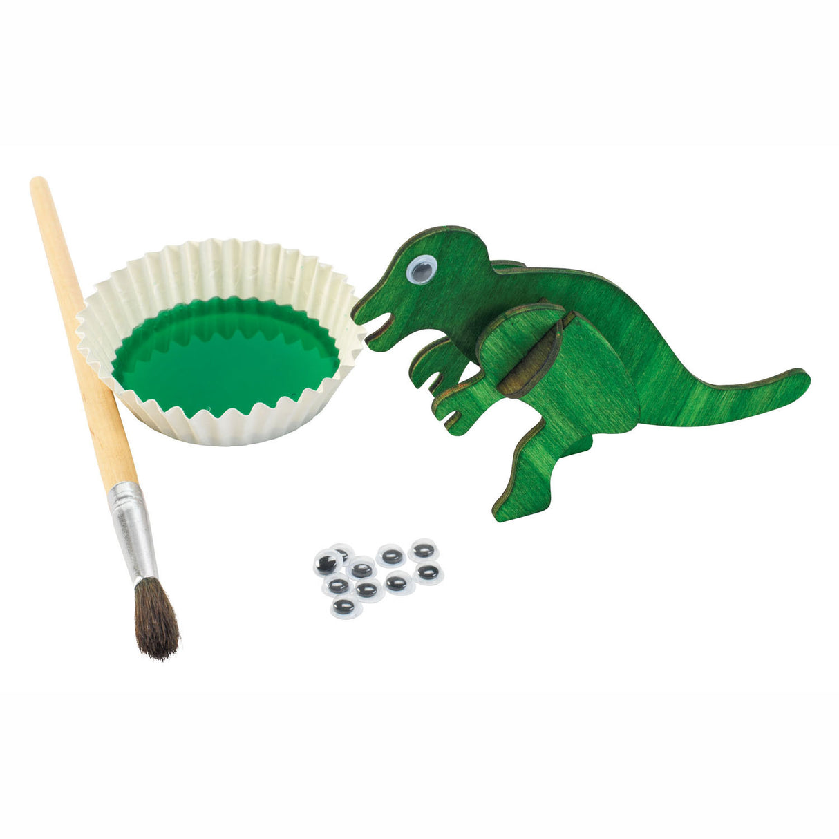 Colorations Bouwpacket Houten 3D Dinosaurus, set of 4