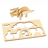 Koloracje Bouwpacket Houten 3D Jungled Animals, zestaw 4