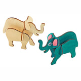 Fargene Bouwpacket Houten 3D Jungled Animals, sett med 4