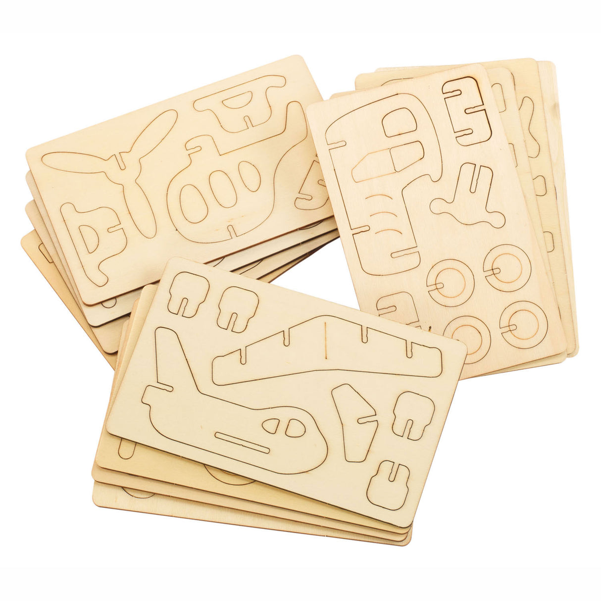 Construction Package Houten 3D vozidla, sada 4