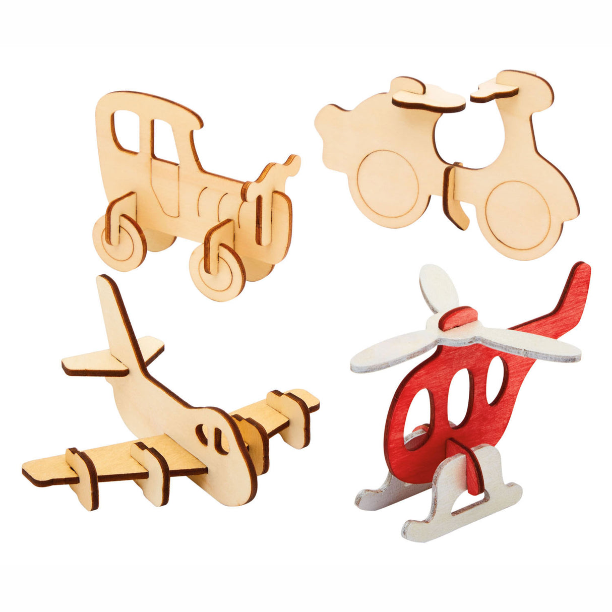 Construction Package Houten 3D vozidla, sada 4
