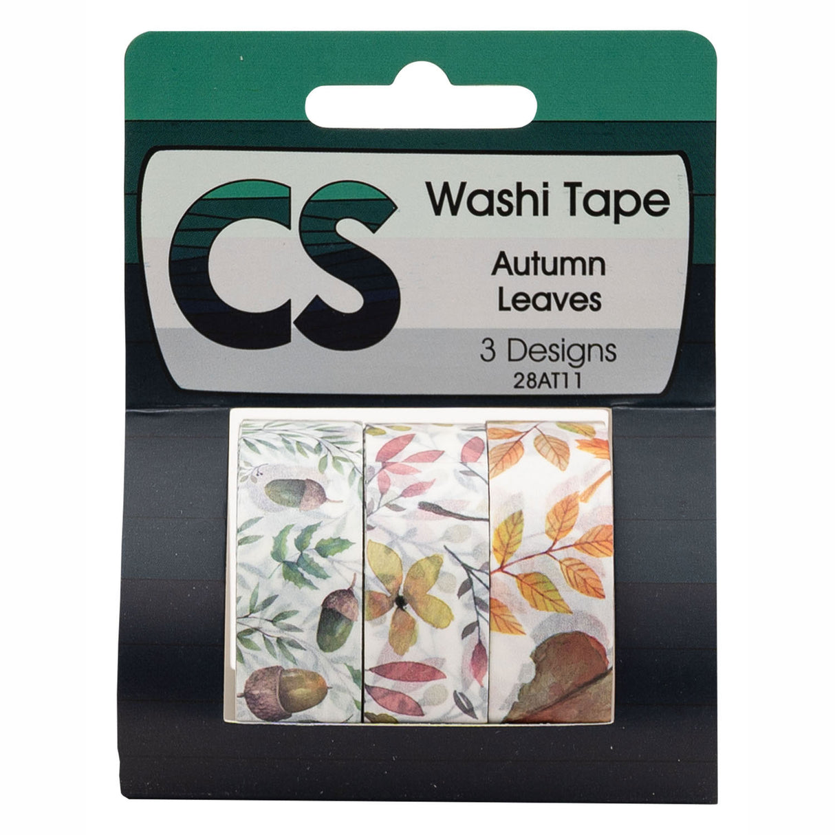 Colorations - Washi tape autumn leaves 3 rolls, 5mtr.