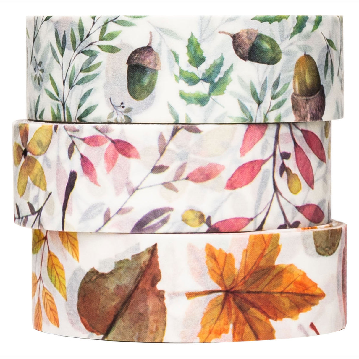 Colorations - Washi tape autumn leaves 3 rolls, 5mtr.