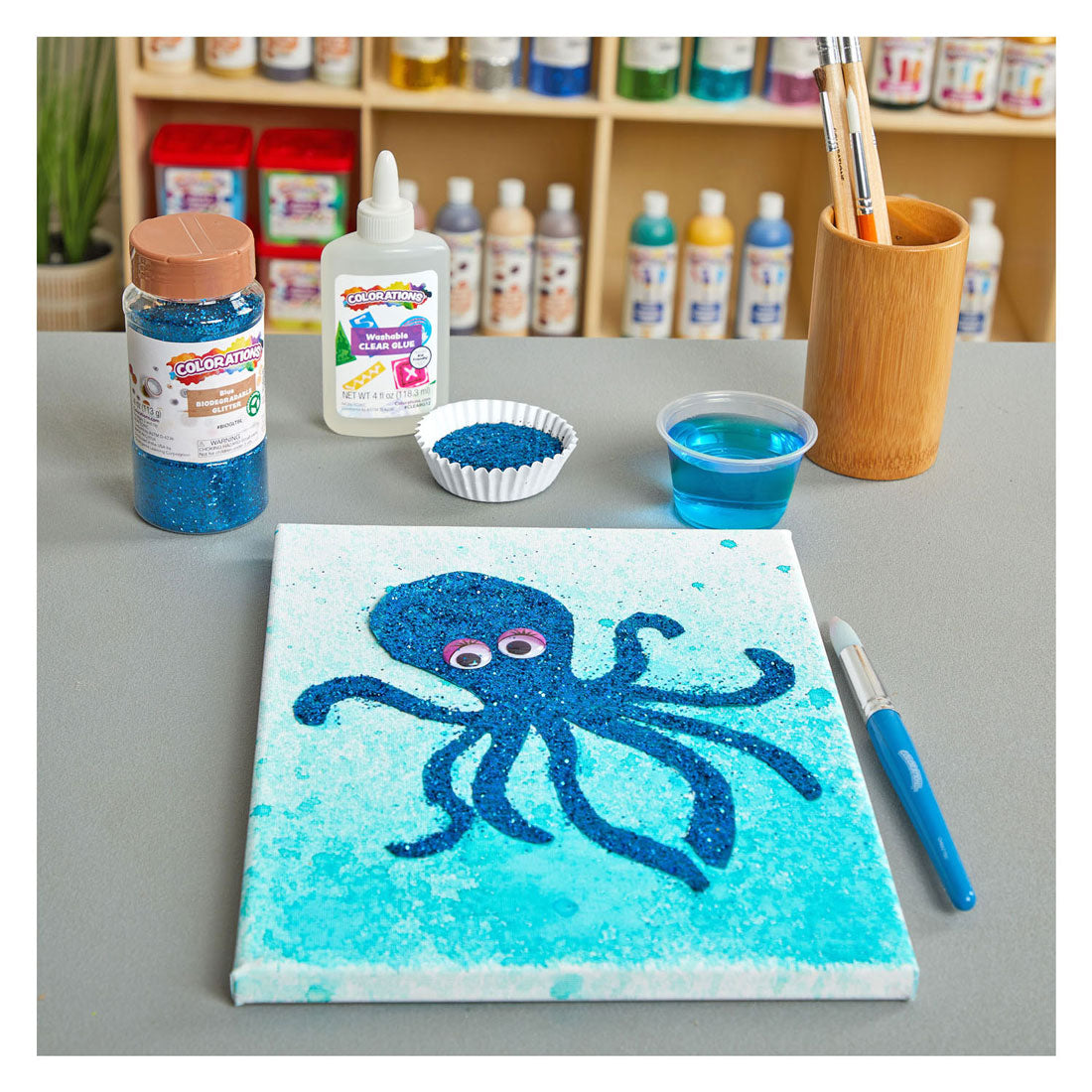Coloraciones - brillo de degradable orgánico - azul, 113 gramos