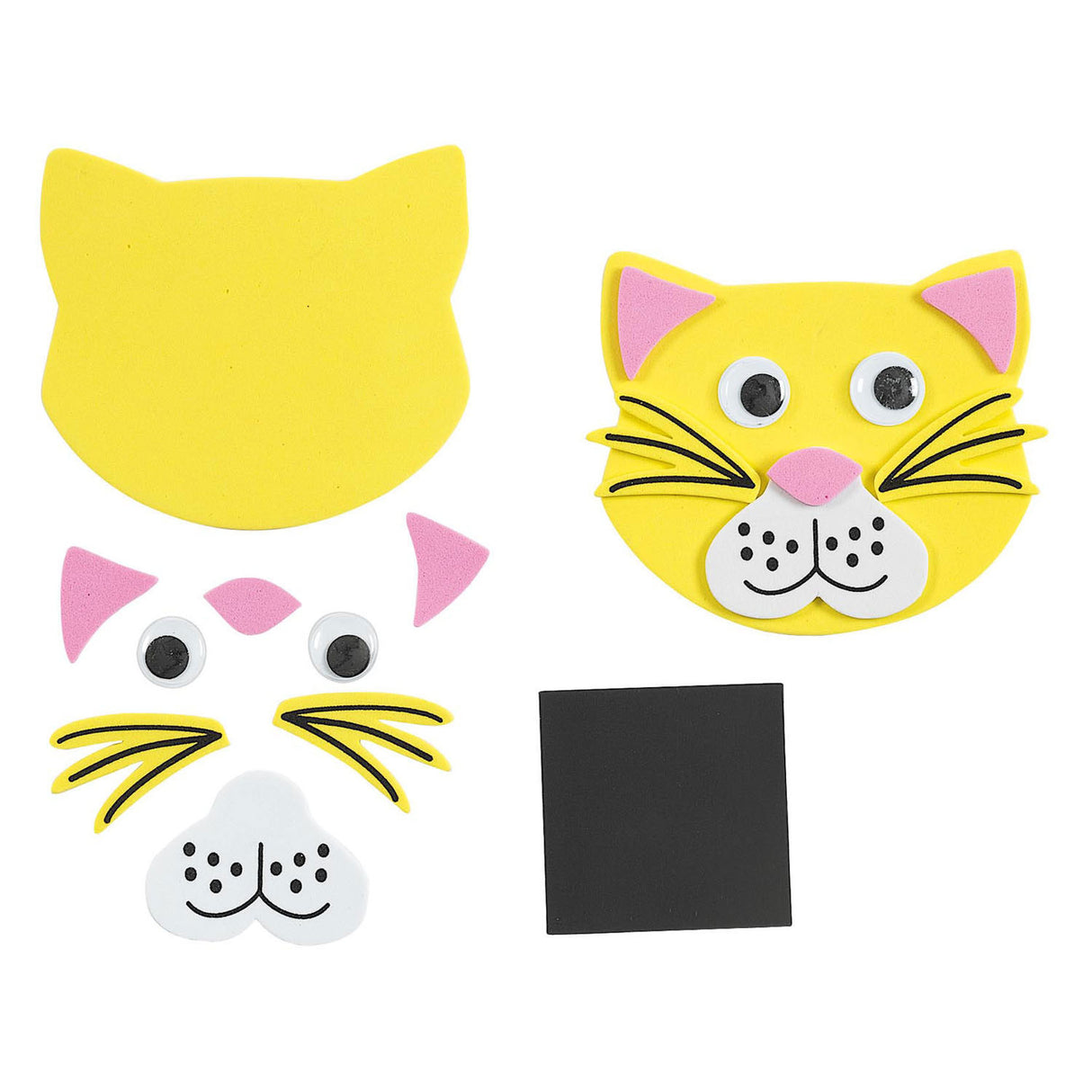 Colorations - Foam Animal Faces lager håndverkssett, 36dlg.