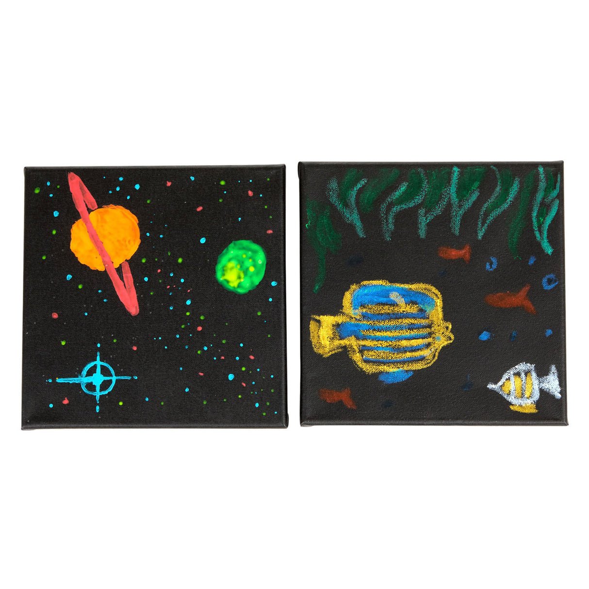 Colorations Canvas Black 20x20cm, 3..