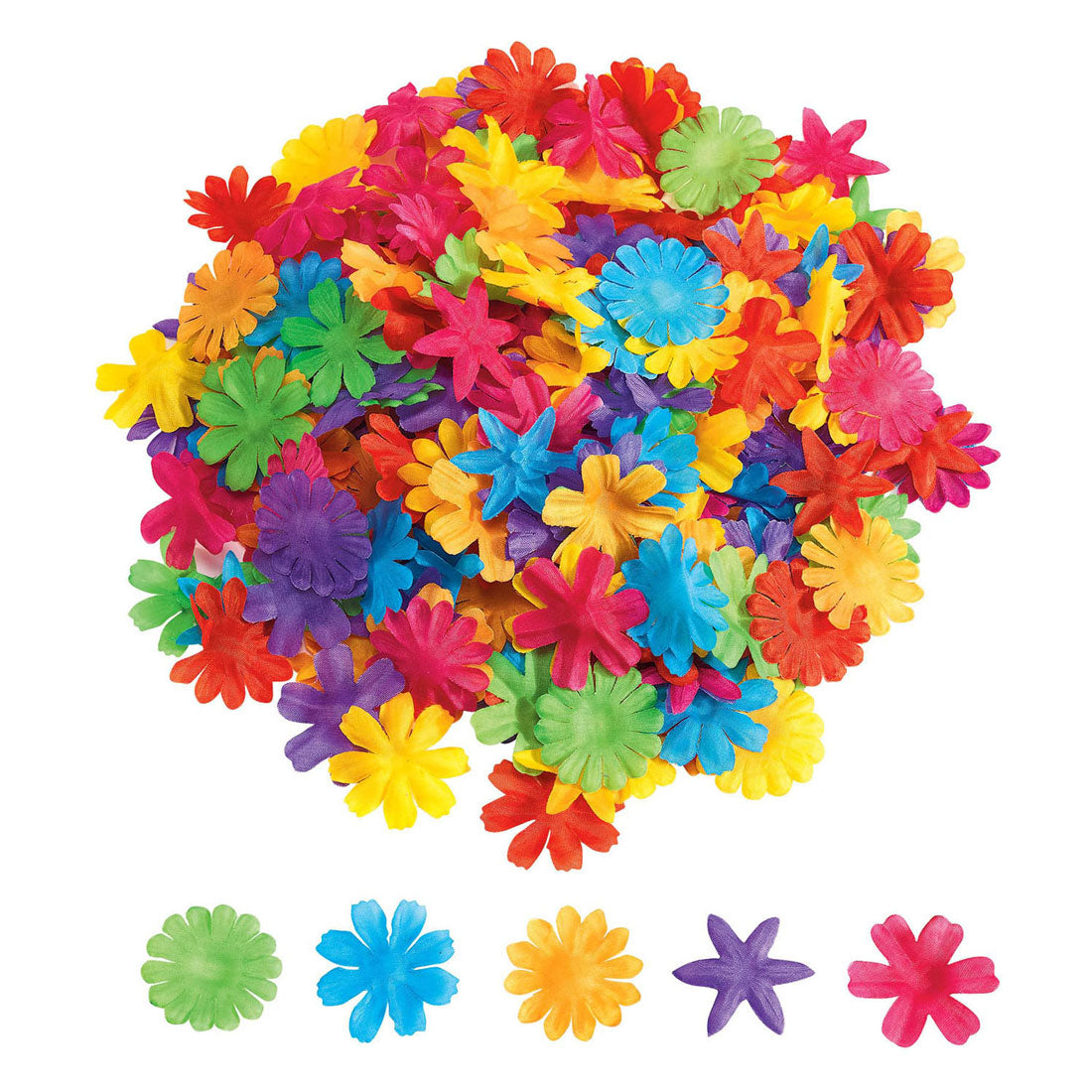 Colorations - Fleurs de tissu colorées, 300e.