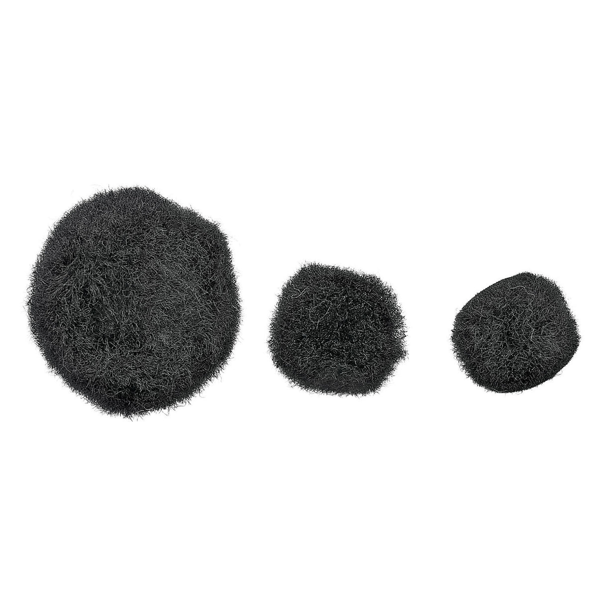 Barvne barve - pom poms črni, 100..