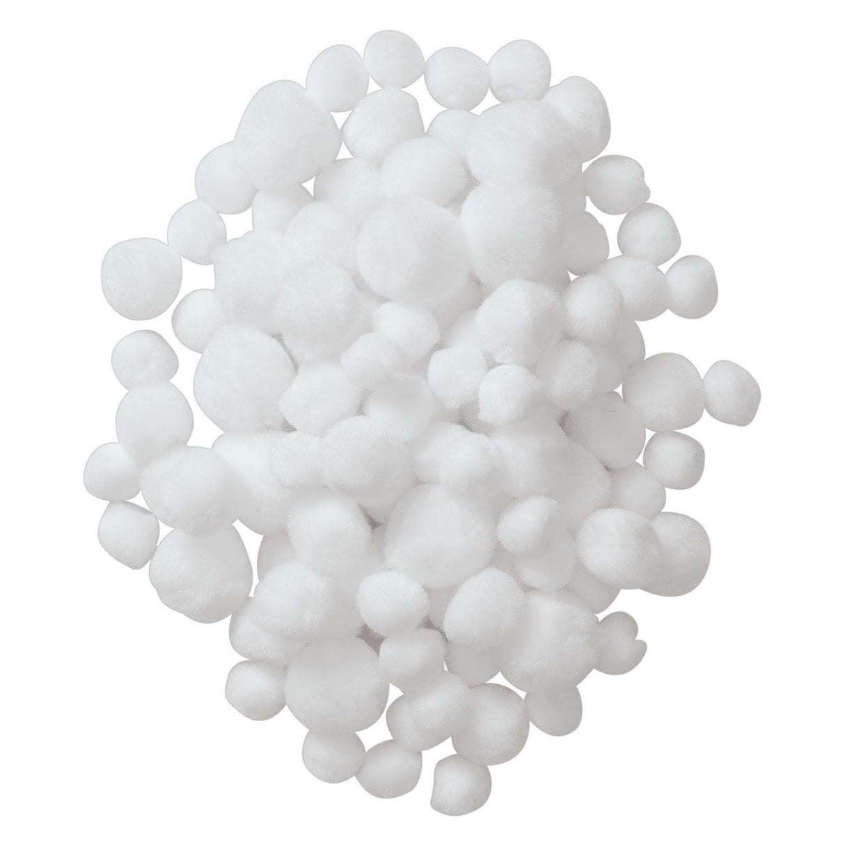 Fargelegger pom poms hvit, 100.