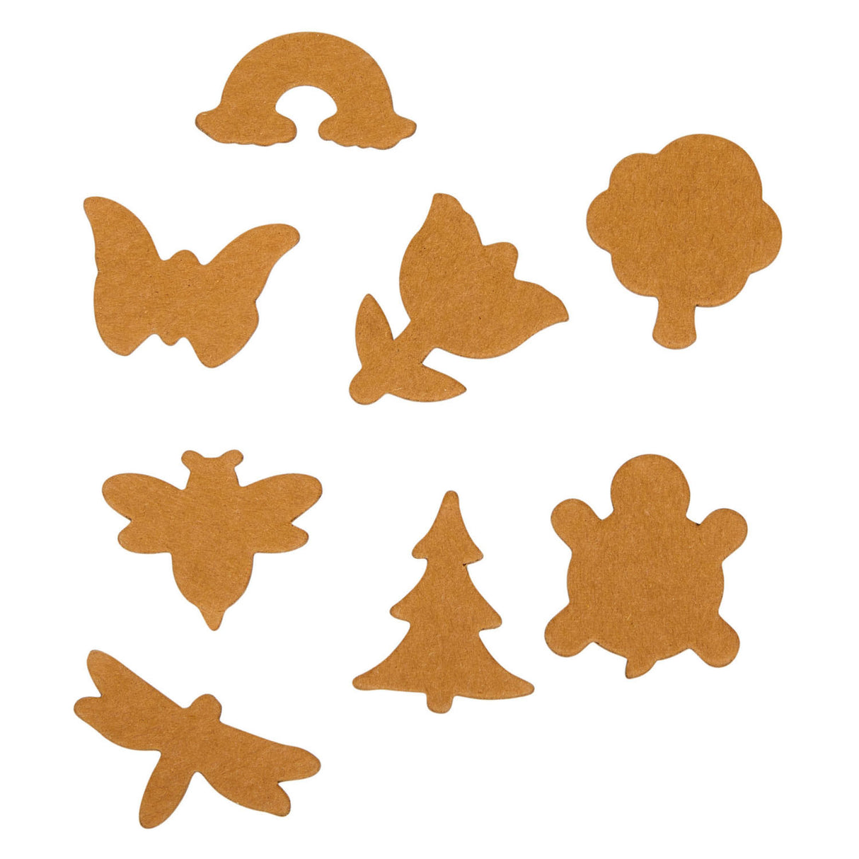 Colorations - Papier adhesive shapes natural shades, 250st.
