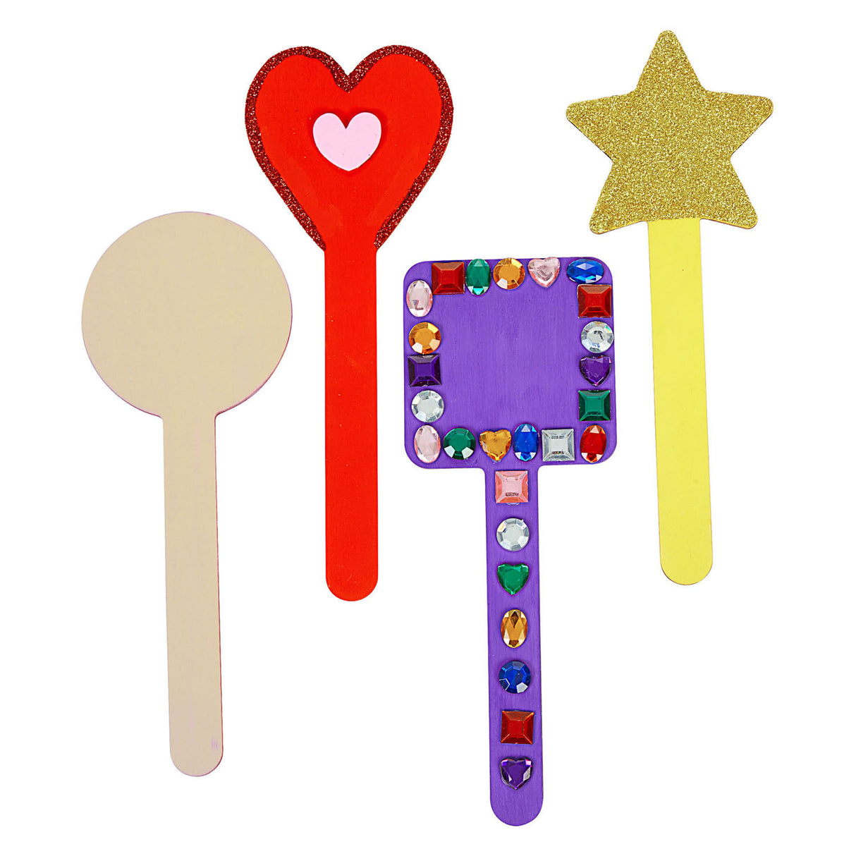 Zbarvení - DIY Wooden Stick Forms 4 Designs, 20st.