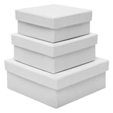 Colorations - paper mache boxes square, 3 pcs.