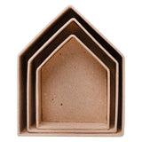 Farby - papierové domčeky, 3 ks.