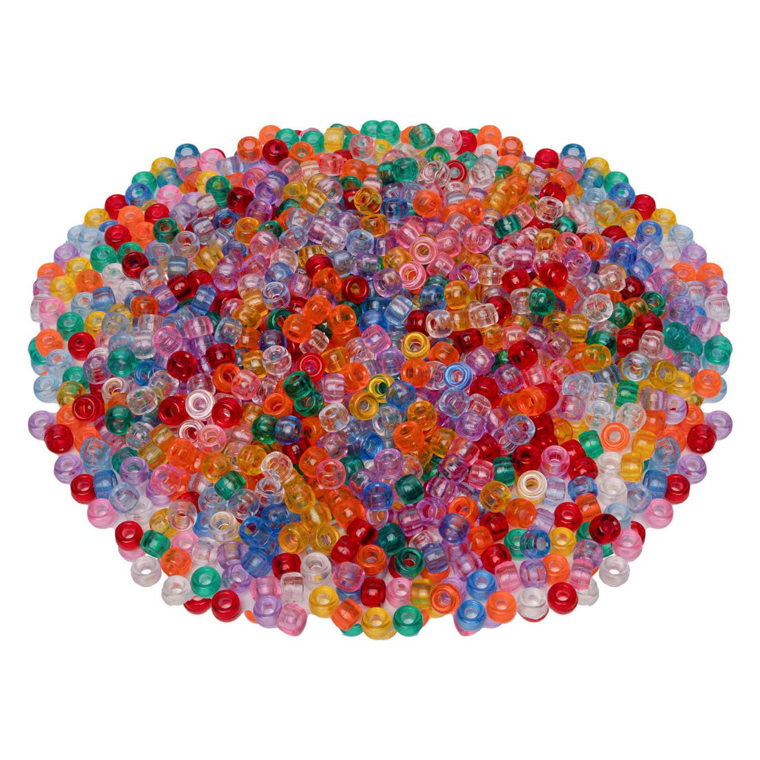 Colorations - Pony Beads Transparent 6x9 mm, 1000st.