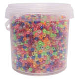 Farbgebiete - kleine Ponyperlen - transparent, 4 x 6 mm, 500 gr.