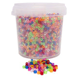 Farbgebiete - kleine Ponyperlen - transparent, 4 x 6 mm, 500 gr.