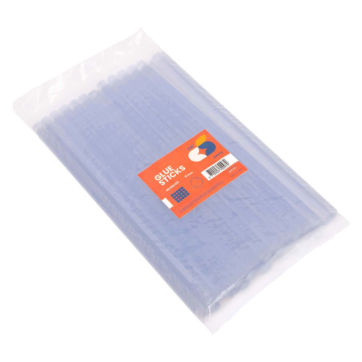 Colorations - Transparent melt glue sticks - 11x 250 mm, 40th.