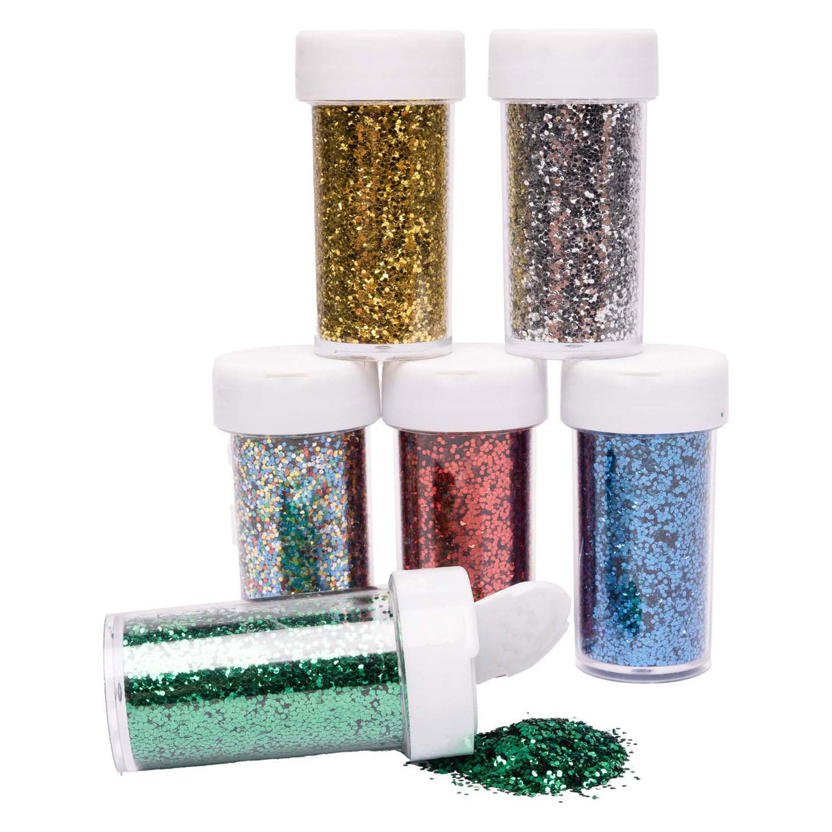Spalvos - bioglitter 20g, 6 vnt.