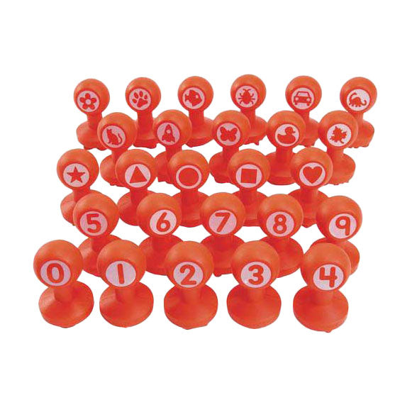 Colorations - formes figures tampons en argile, 26 pcs.