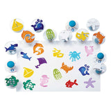 Farvninger - gribevenlige sea life stempler, 14 stk.