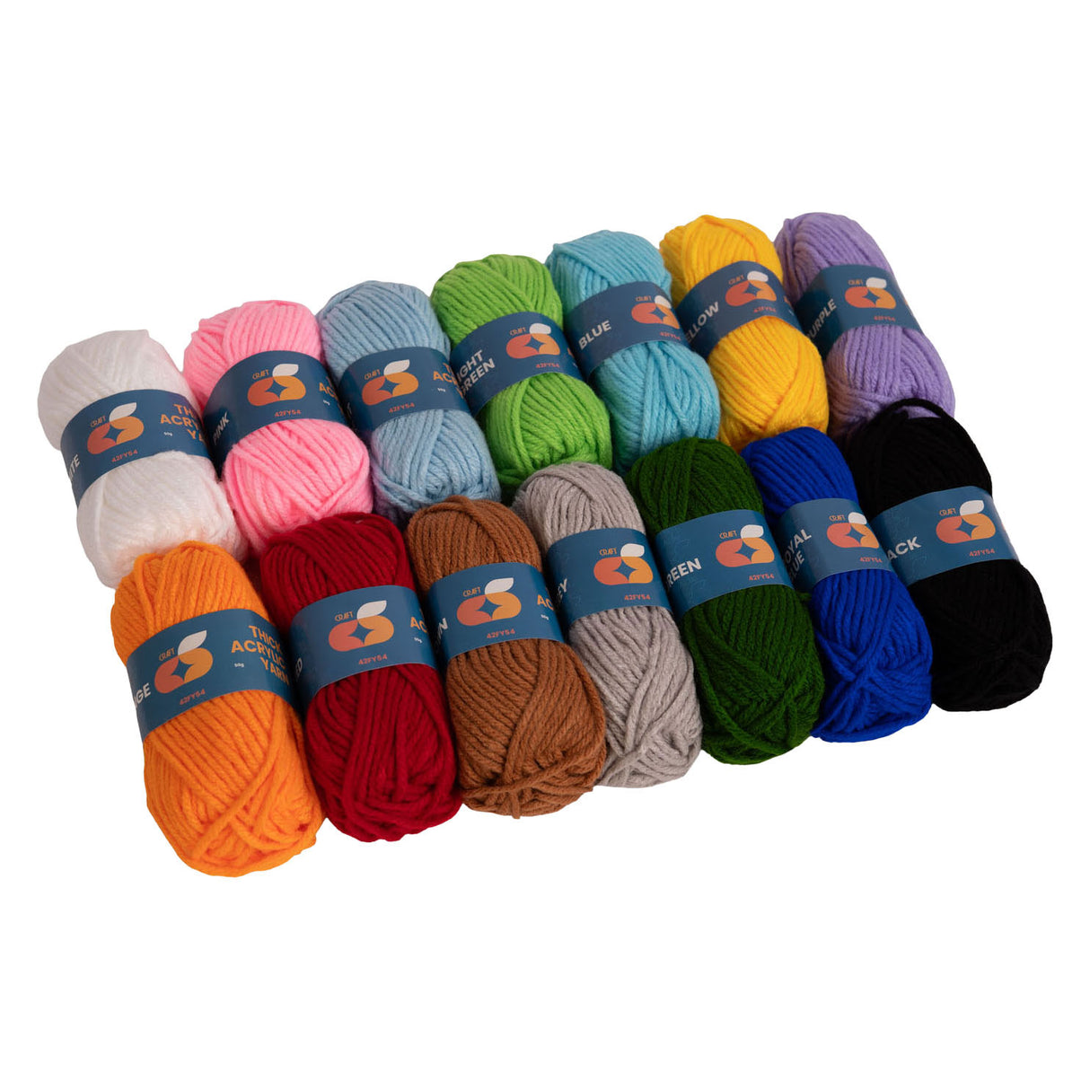 Colorations - acrylic yarn set 4 mm - 14 colors