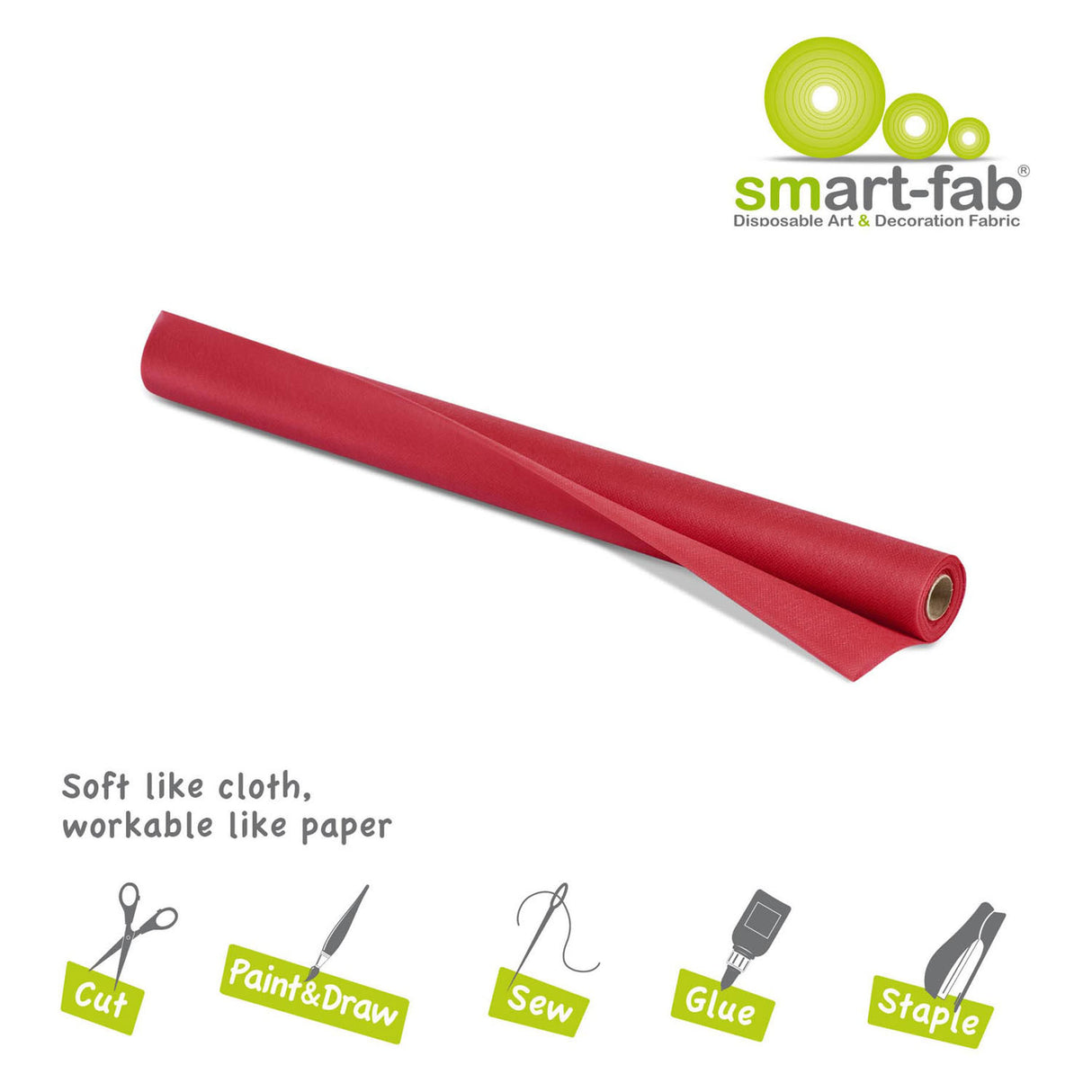 Smart fab roll 0.61 x 5.5m - red