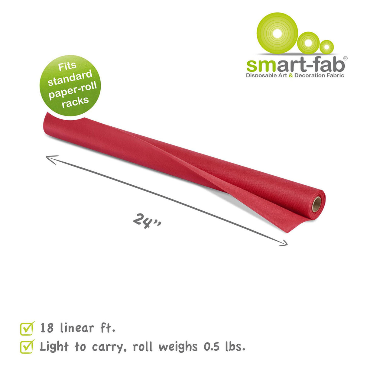 Smart fab roll 0.61 x 5.5m - red