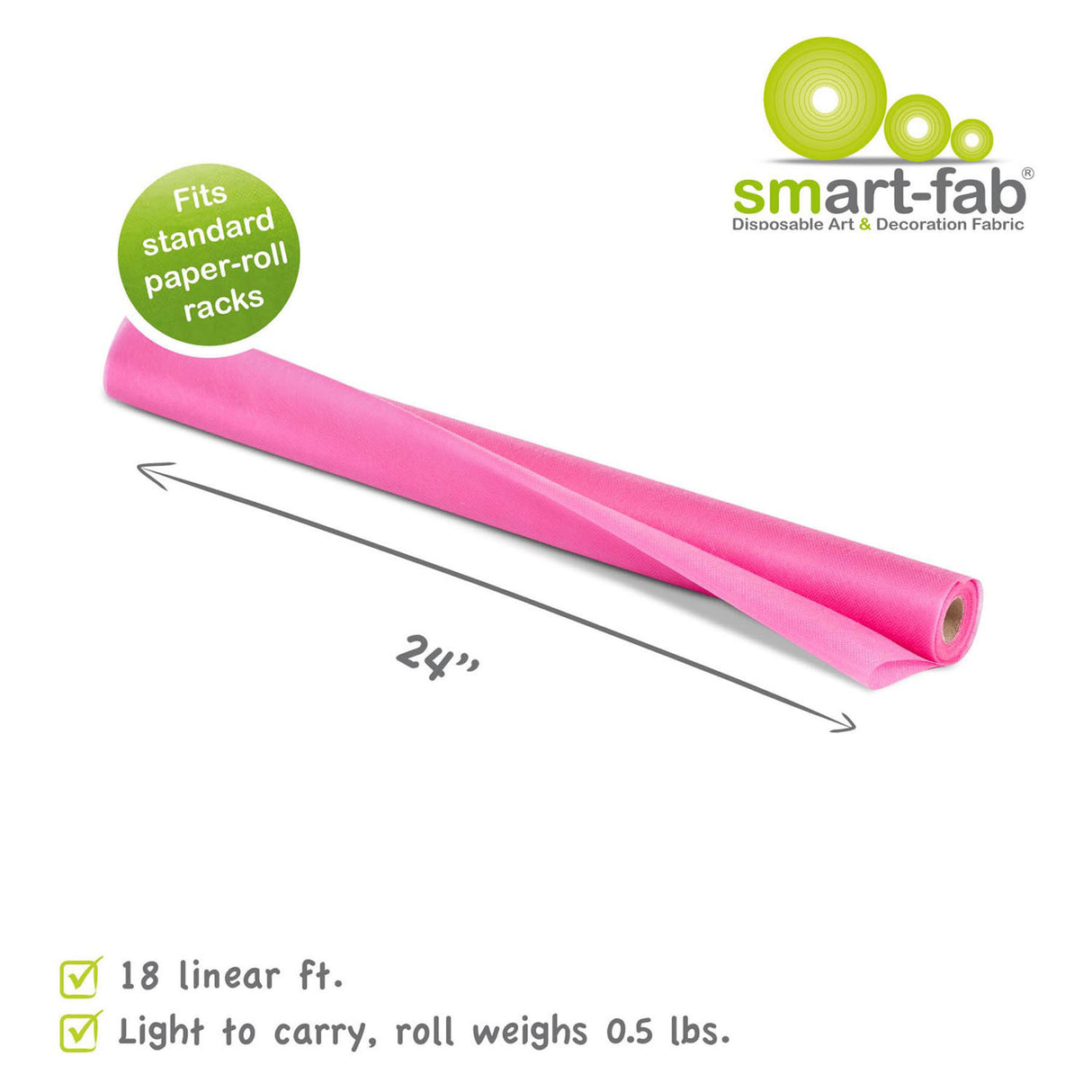 Smart fab roll 0.61 x 5.5m - pink