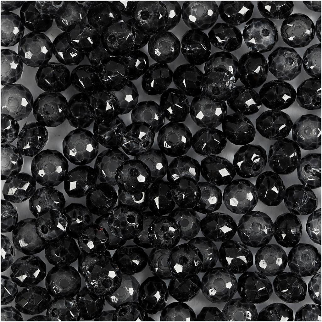 Creativ Company Facet Beads Gray, 45st.