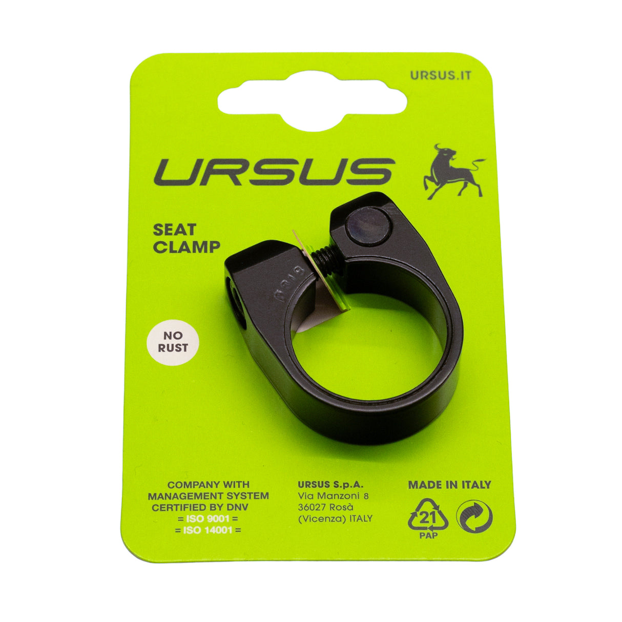 Ursus Zoolpap Clamp Urban 31.8 mm | Allen Black