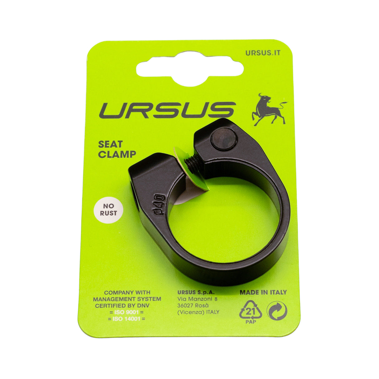 Urbanproof zadelbuisklem ursus 40.0 zw
