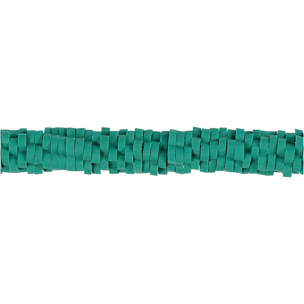 Creativ company clay beads, d 5-6 mm, hole size 2 mm, turquoise, 145 pieces 1 box