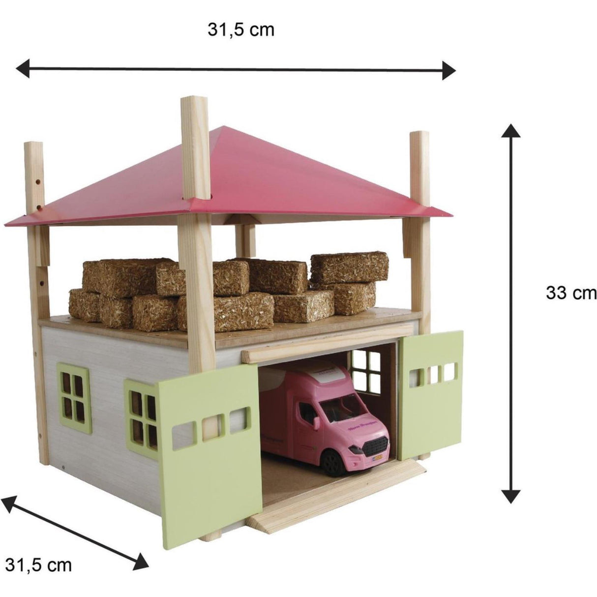 Kids Globe Globe Holz Hay Mountain mit Lagerung 1:32 Pink