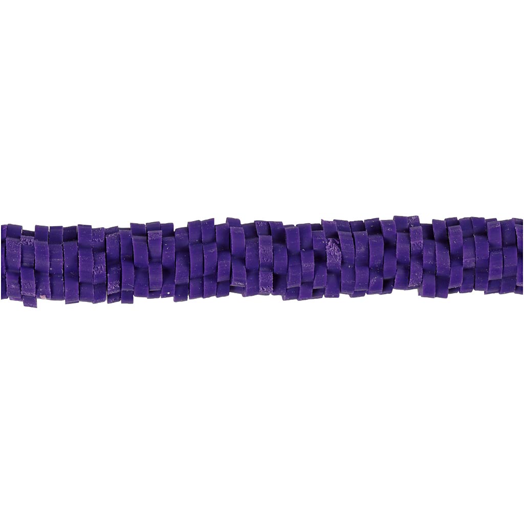 Creativ company clay beads, d 5-6 mm, hole size 2 mm, purple, 145 pieces 1 box