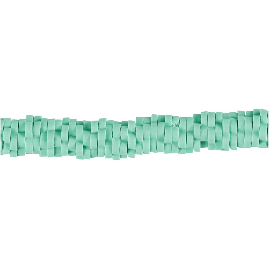 Creativ company clay beads, d 5-6 mm, hole size 2 mm, green, 145 pieces 1 box