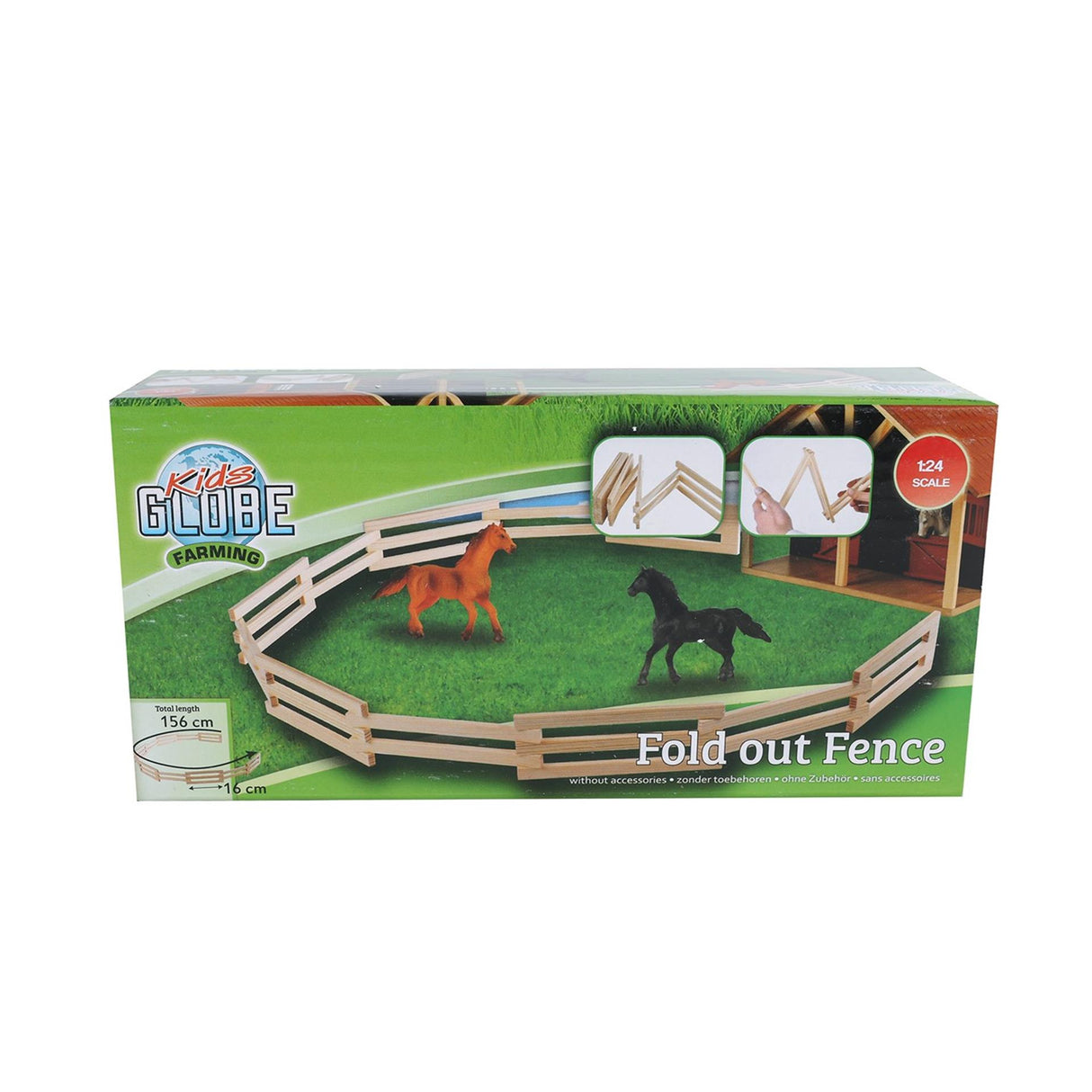 Cerca de madeira globo infantil 1:24, 156 cm