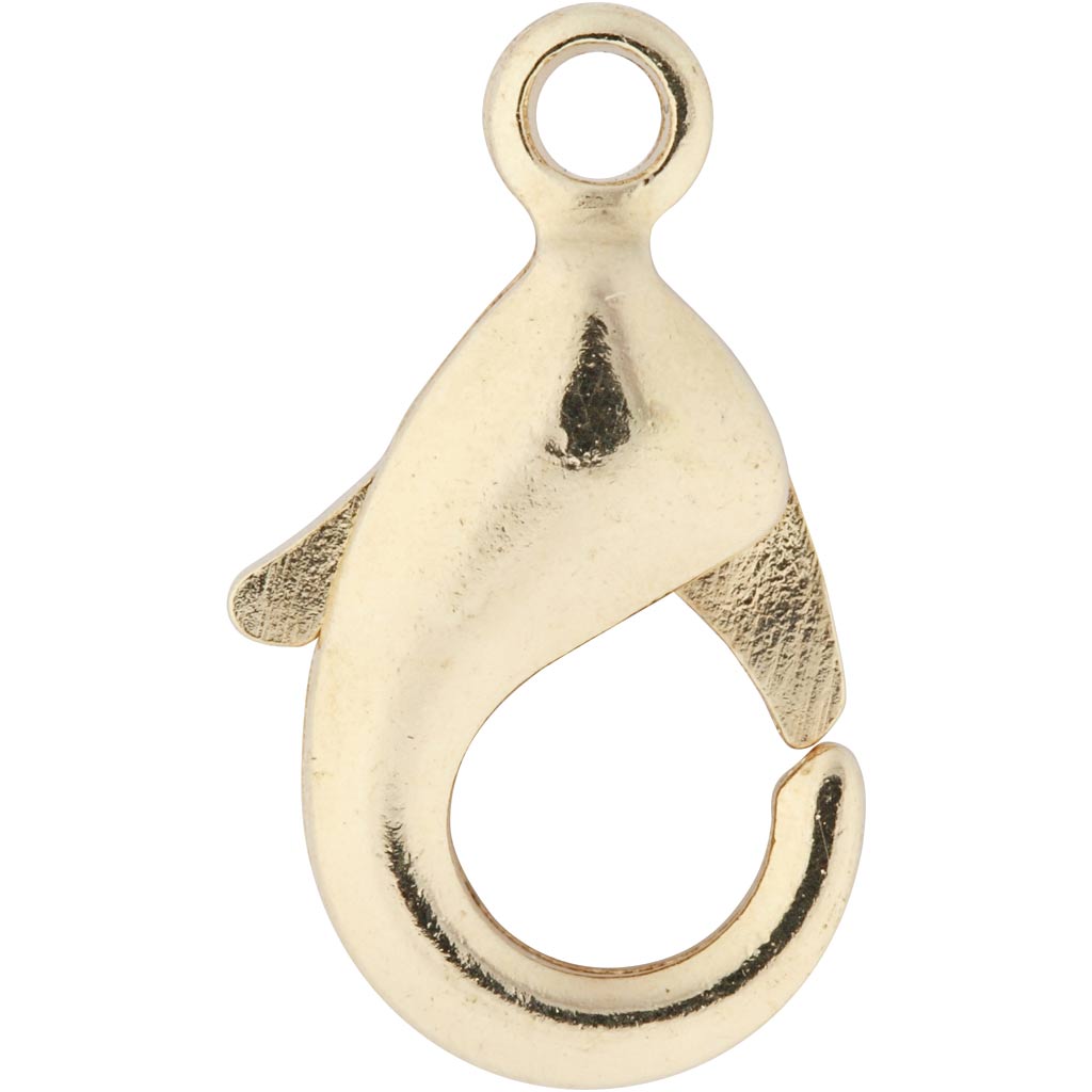 Creativ company carabiners, l: 10.1 mm, gold-plated, 100 pieces 1 box