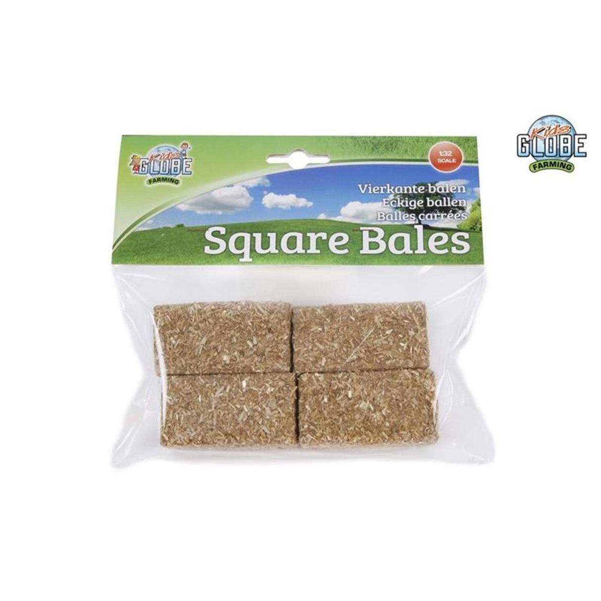 Kids Globe Globe Rectangular Straw Bales 1:32, 4 pcs.