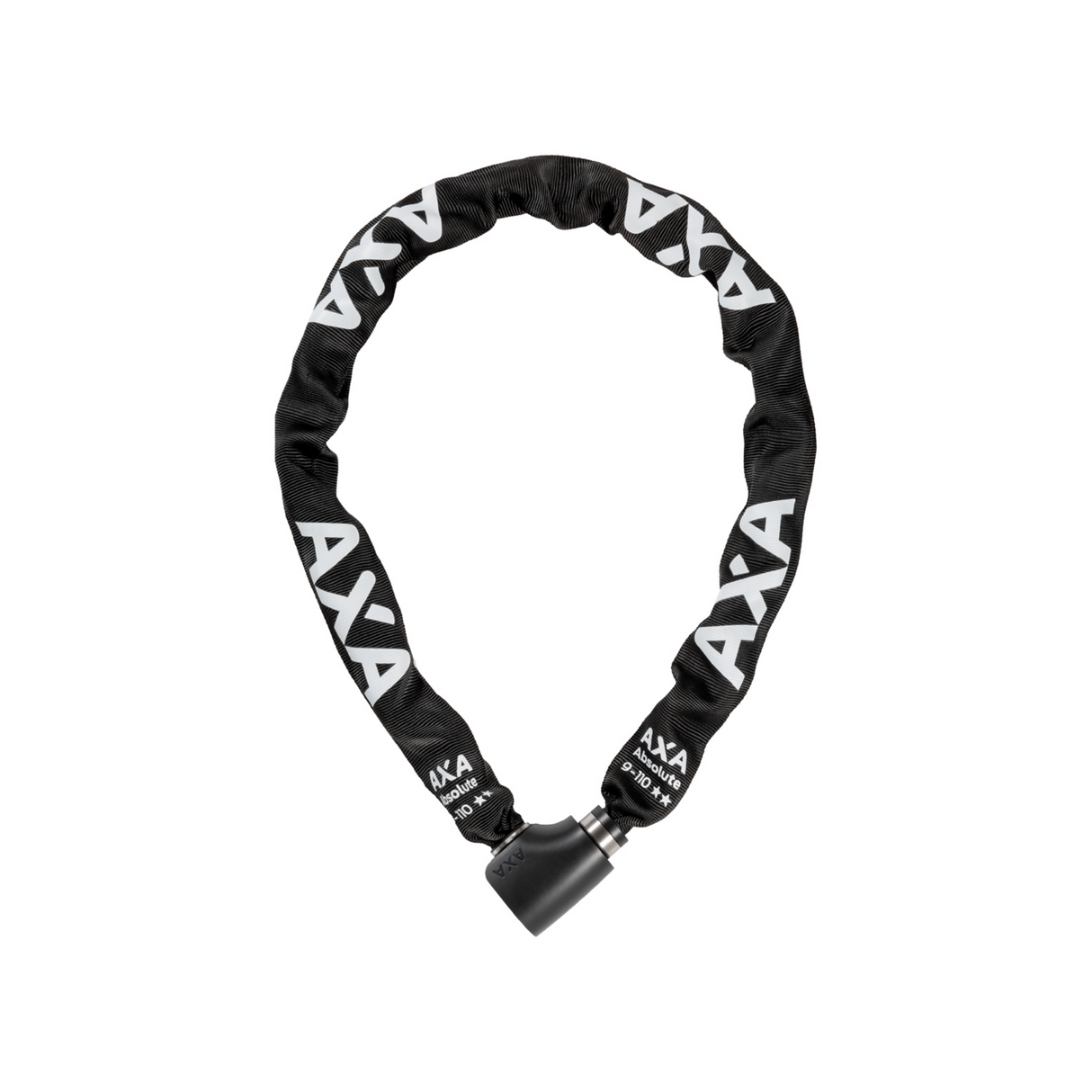 Axa kettingslot absolute art2 - 9-110 met polyester hoes - zwart