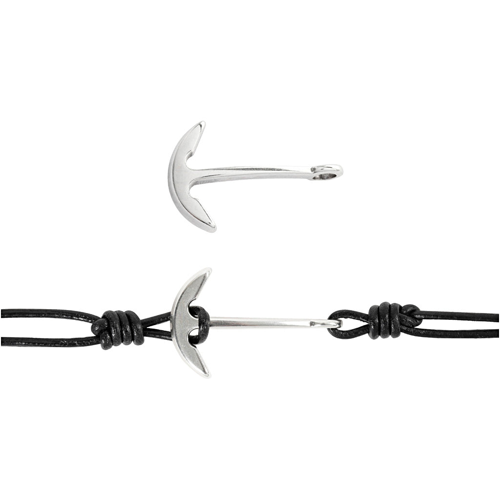 Jewelry clasp, l: 40 mm, w: 25 mm, silver-plated, 1 piece