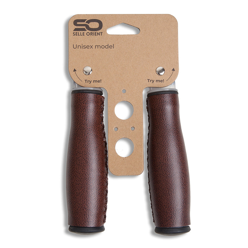Selle Orient bicycle handles 135mm brown artificial leather