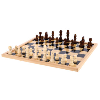 OSA Private label checkerboard chessboard with chess pieces 40 x 40 cm