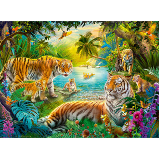 Ravensburger puzzle tiger family in the oasis 500 pieces