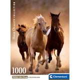 Clementoni puzzel 1000 stuks rennende paarden compact