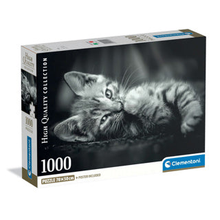 Clementoni puzzel 1000 stuks kitten compact