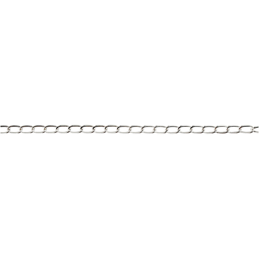 Creativ company jasseron, b: 6 mm, silver-plated, 5 m 1 piece