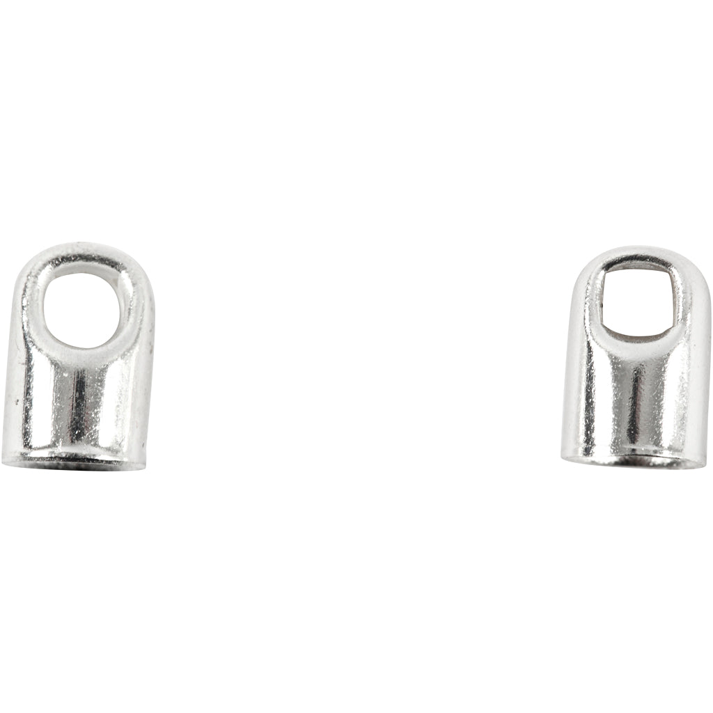 Creativ company eindkap, l: 7 mm, d 4,5 mm, verzilverd, 50 stuk 1 doos